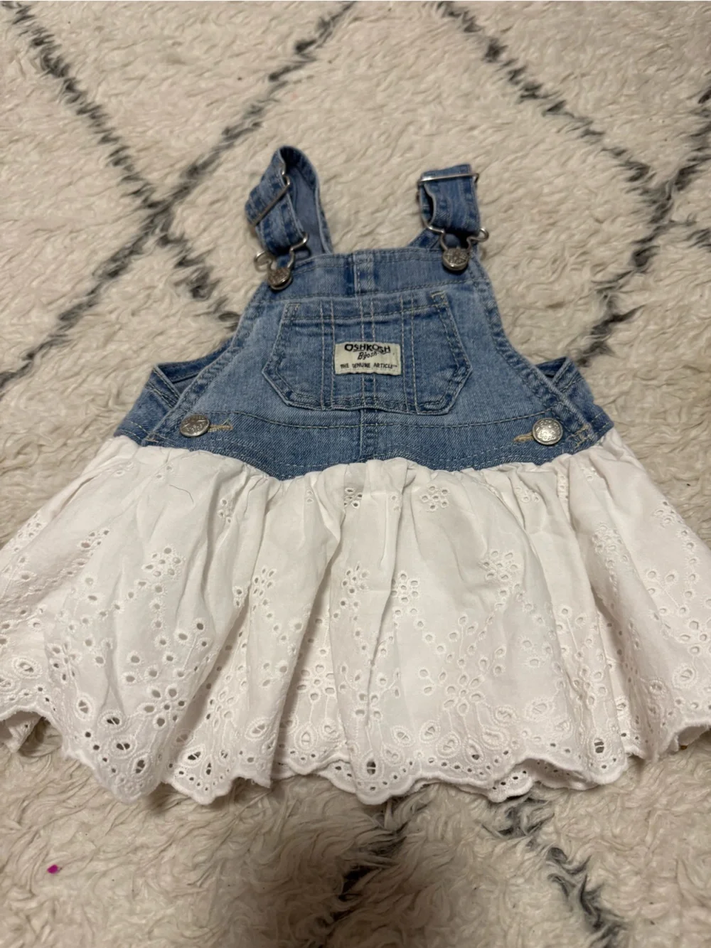 OshKosh B'gosh Light Blue Denim and Eyelet Baby dress